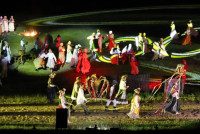 Parafianie na spektaklu plenerowym Orzeł i Krzyż. 05.07.2025