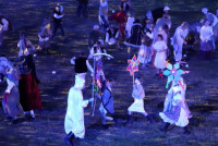 Parafianie na spektaklu plenerowym Orzeł i Krzyż. 05.07.2025