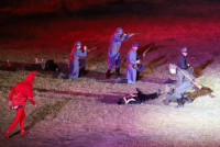 Parafianie na spektaklu plenerowym Orzeł i Krzyż. 05.07.2025