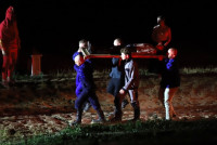 Parafianie na spektaklu plenerowym Orzeł i Krzyż. 05.07.2025