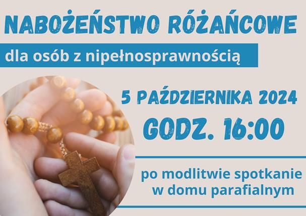 Nabożeństwo różańcowe dla osób z niepełnosprawnością