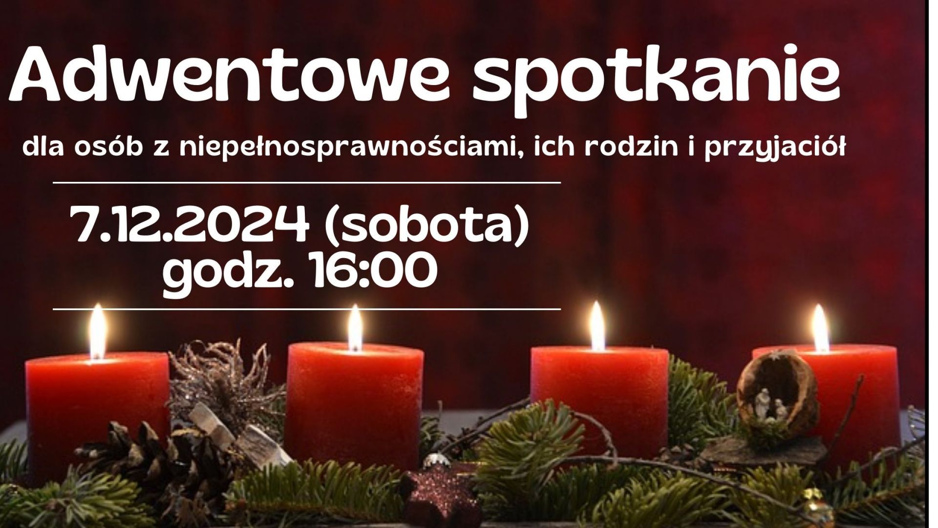 Adwentowe spotkanie dla osób z niepełnosprawnościami