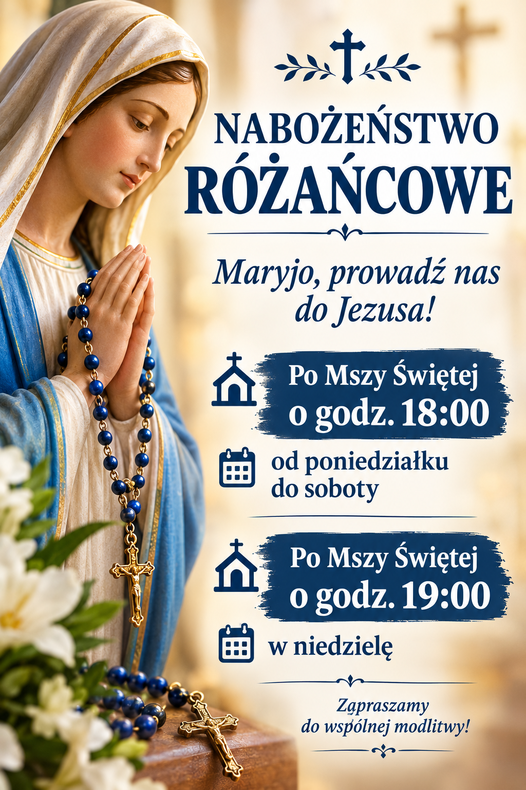 Zapraszamy na Nabożeństwa Różańcowe