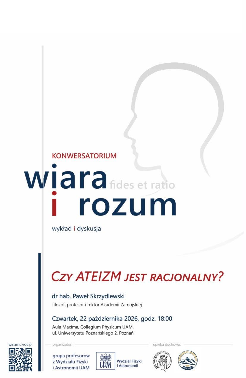 Zapraszam na pierwsze w tym roku akademickim konwersatorium z cyklu Wiara i rozum!